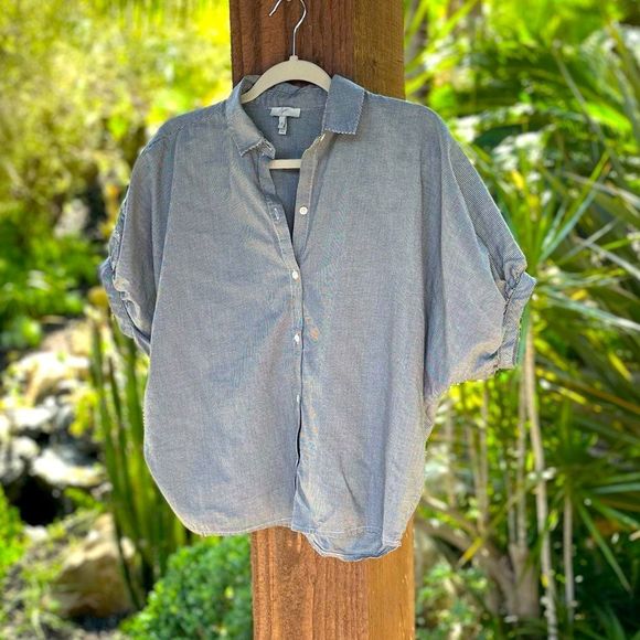 JOIE super soft lightweight cotton button down blouse sz XS - Picture 1 of 12